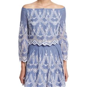 Kendall + Kylie 100% Cotton Embroidered Skirt Set